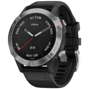 Đồng hồ thông minh Garmin Fenix 6 – Silver with Black Band- Chính hãng FPT